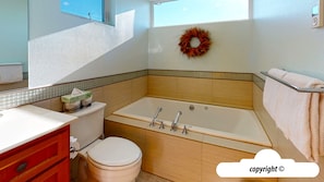 Ensemble baignoire-douche, baignoire à remous, séchoir à cheveux