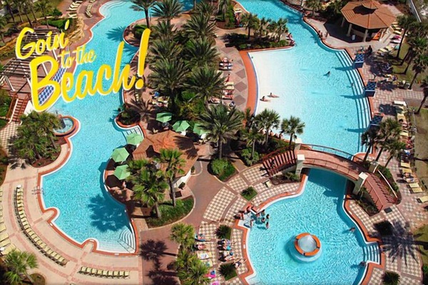 Lagoon Style Pool with bridges and waterfalls