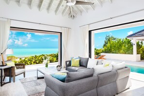 TV, DVD player - Brise De Mer 2 BR Villa - Beachfront (Long Bay)
