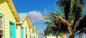 Cabana with a pool and garden view