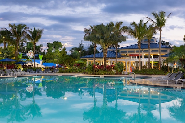 A heated pool