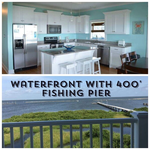 Waterfront Home w/ 400' Fishing Pier. Crab & Fish off the Pier w/ Boat