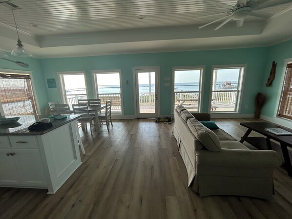 TV, DVD player, stereo