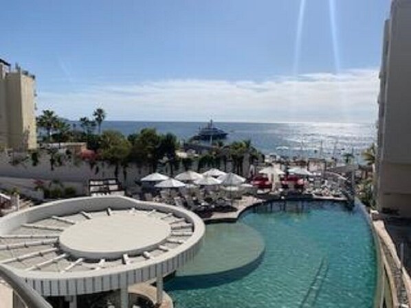 Outdoor pool, a heated pool - Corazon Cabo Beach Club & Spa Upscale Executive Studio on Medano Beach (Cabo San Lucas)