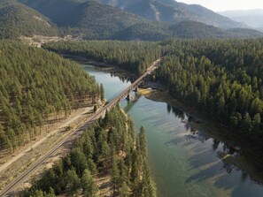 Aerial view - Clark Fork River Lodge - Missoula Area, Western MT (St. Regis)