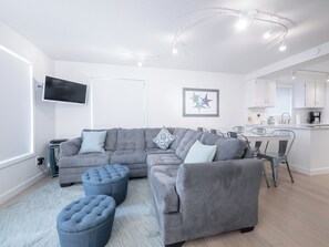 TV, fireplace, DVD player