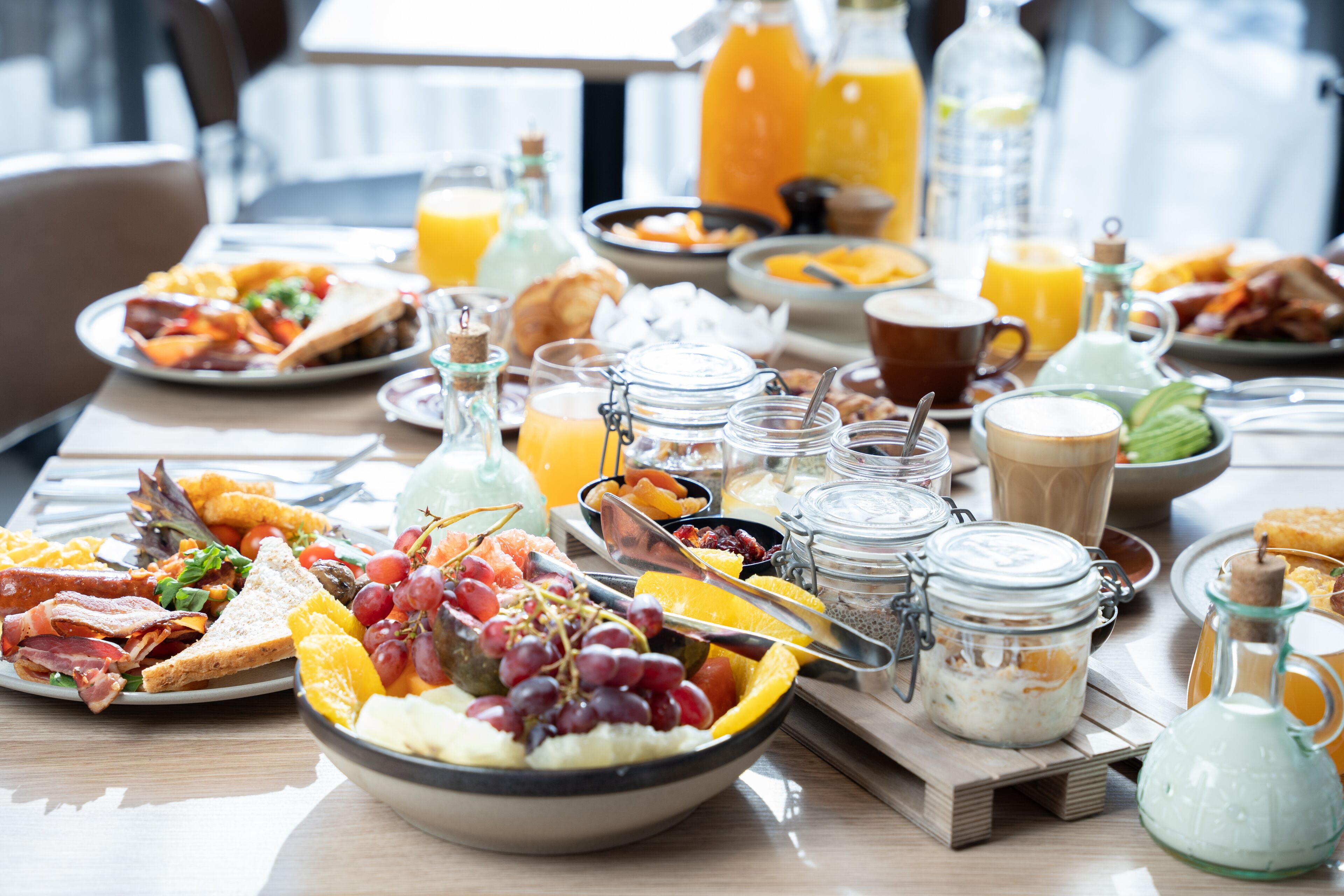 daily buffet breakfast (aud 30 per person)