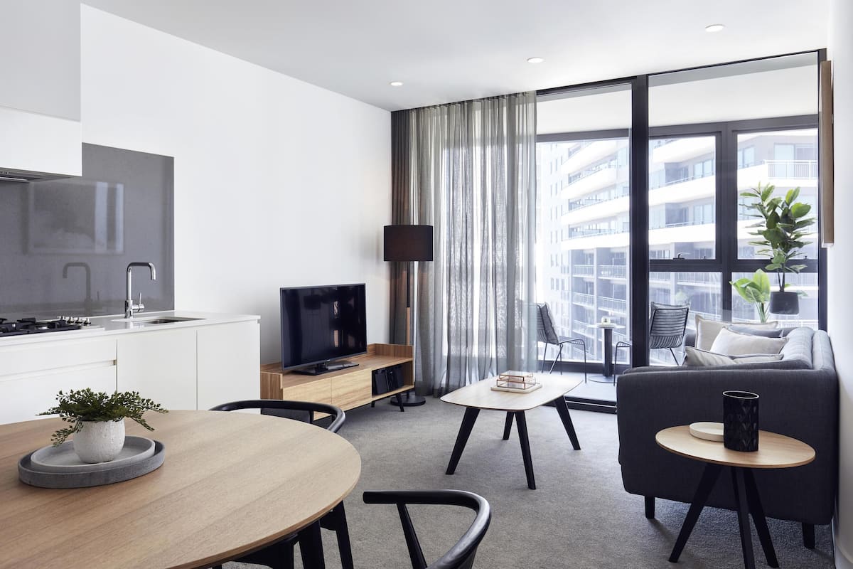 Apartment, 2 Bedrooms | 1 bedroom, desk, laptop workspace, soundproofing