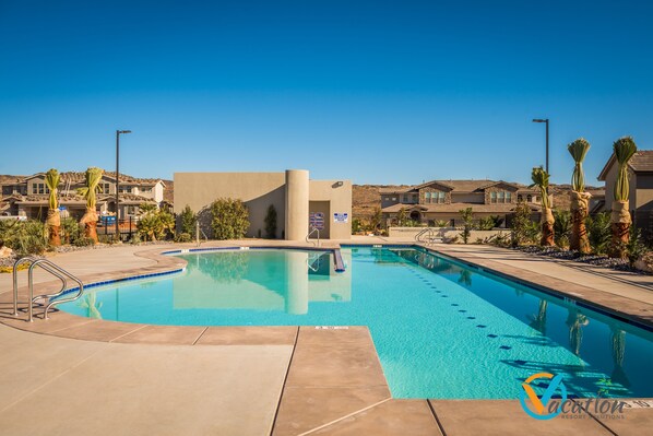 Outdoor pool, a heated pool