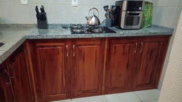 Fridge, oven, stovetop, blender