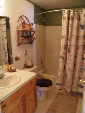 Shower, hair dryer, towels, soap - Sun And Snow-kissed Teton Log Home (Victor)