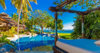 LUXURY BEACHFRONT ESTATE 8 BD RANCHOS ESTATES  FULLY STAFFED, RESORT ACCESS INCL