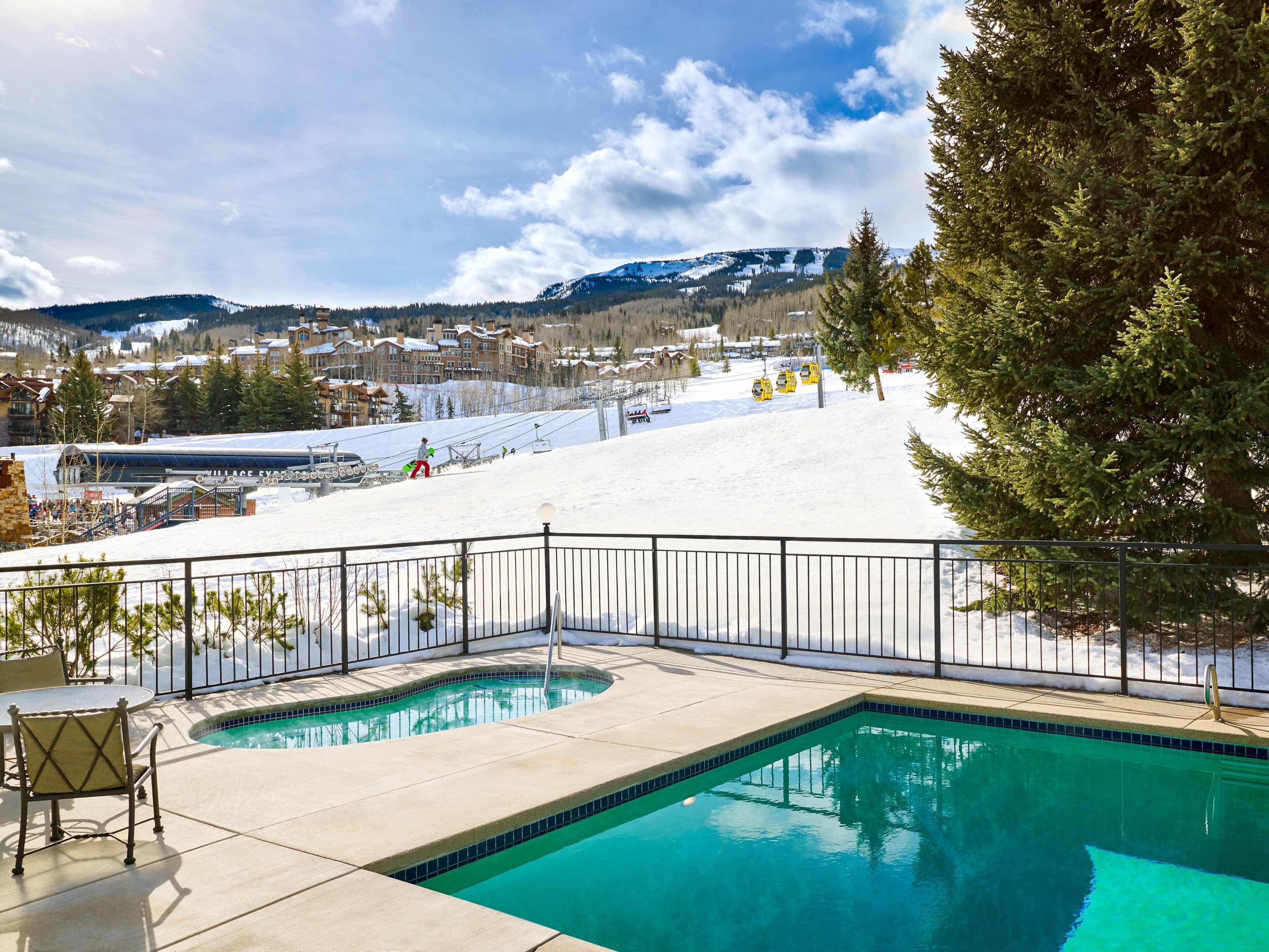 A heated pool
