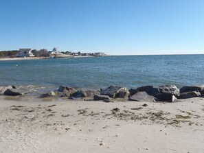 Beach nearby, sun-loungers
