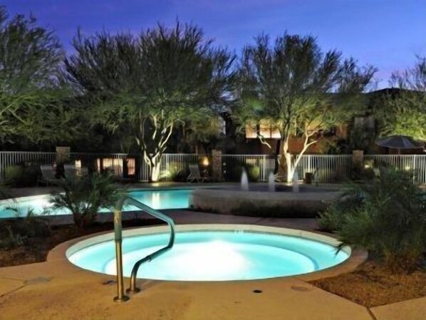 Outdoor pool, a heated pool