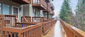 Snug ski-in/ski-out condo with WiFi - right next door to the slopes