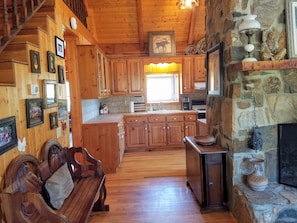 Interior - Pebble Creek Magical Retreat 23 acres Sleeps 17 Log House Large Shelter Deck (Laurel Fork)