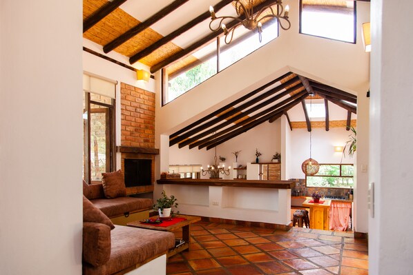 Télévision, cheminée