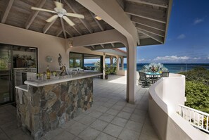Terrace/patio - Adagio Villa BVI - Virgin Gorda Vacation Rental-Mahoe Bay Beachfront 5BR +Pool (Mahoe Bay)