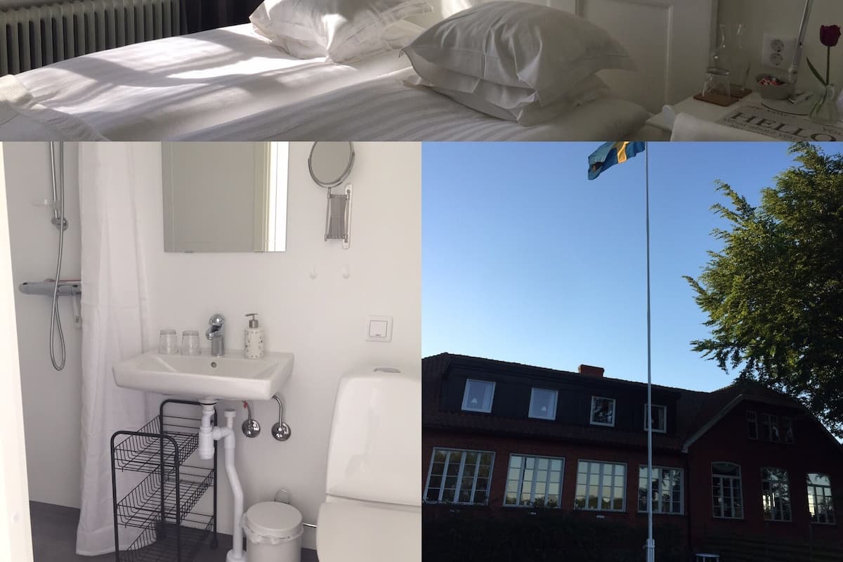 Dobbeltværelse - privat badeværelse | Strygejern/strygebræt, baby-/barnesenge (tillægsgebyr)