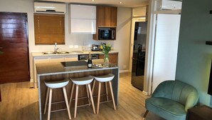 Superior Apartment, Multiple Beds, Non Smoking | Private kitchen | Fridge, microwave, oven, stovetop - 6 Dolphin Views - Near Umdloti Beach (La Mercy)