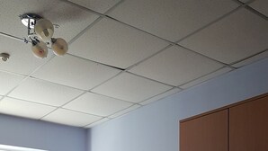 Una cama litera con estructura de madera y un armario con cerradura.