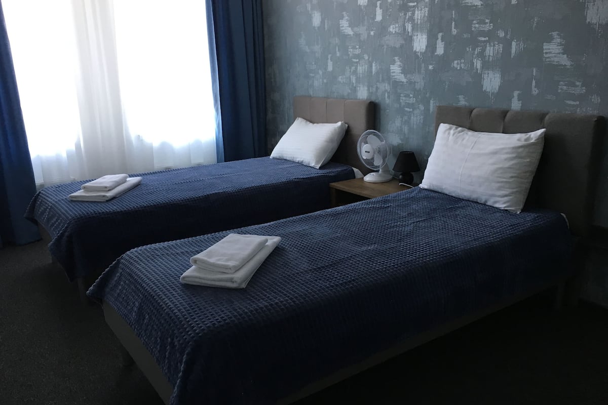Apartment, 2 Twin Beds (Double) | Premium bedding, Select Comfort beds, desk, blackout drapes