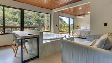 Cabana superluxo | Opções para refeição no quarto