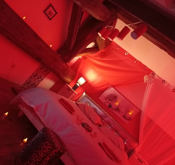 Blackout curtains, iron/ironing board, free WiFi, bed sheets