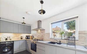Apartment, 3 Bedrooms | Private kitchen | Fridge, microwave, electric kettle, cookware/dishes/utensils -  Central Serviced Apartments (Cheltenham)