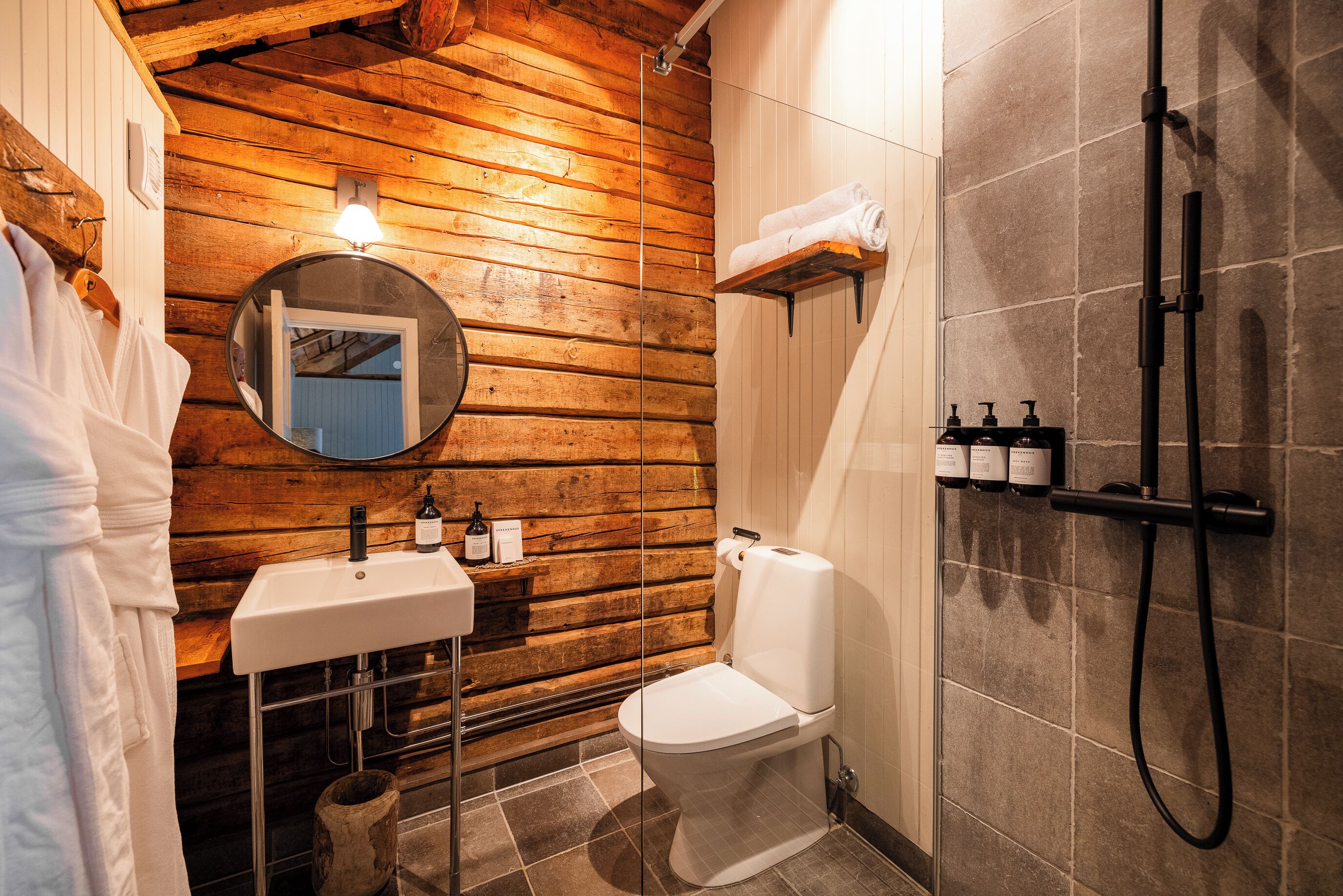 harbour - cabin suite plus | bathroom | shower, designer toiletries, hair dryer, bathrobes