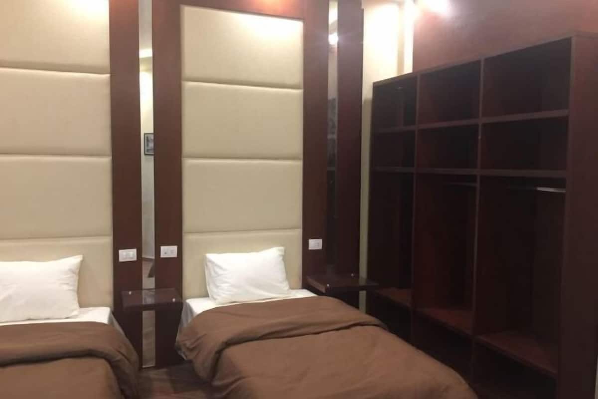 Hypo-allergenic bedding, individually decorated, individually furnished