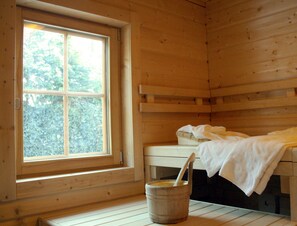 Sauna, steam room, body treatments, body scrubs, facials