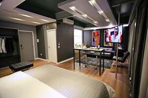 Minibar, desk, blackout drapes, soundproofing