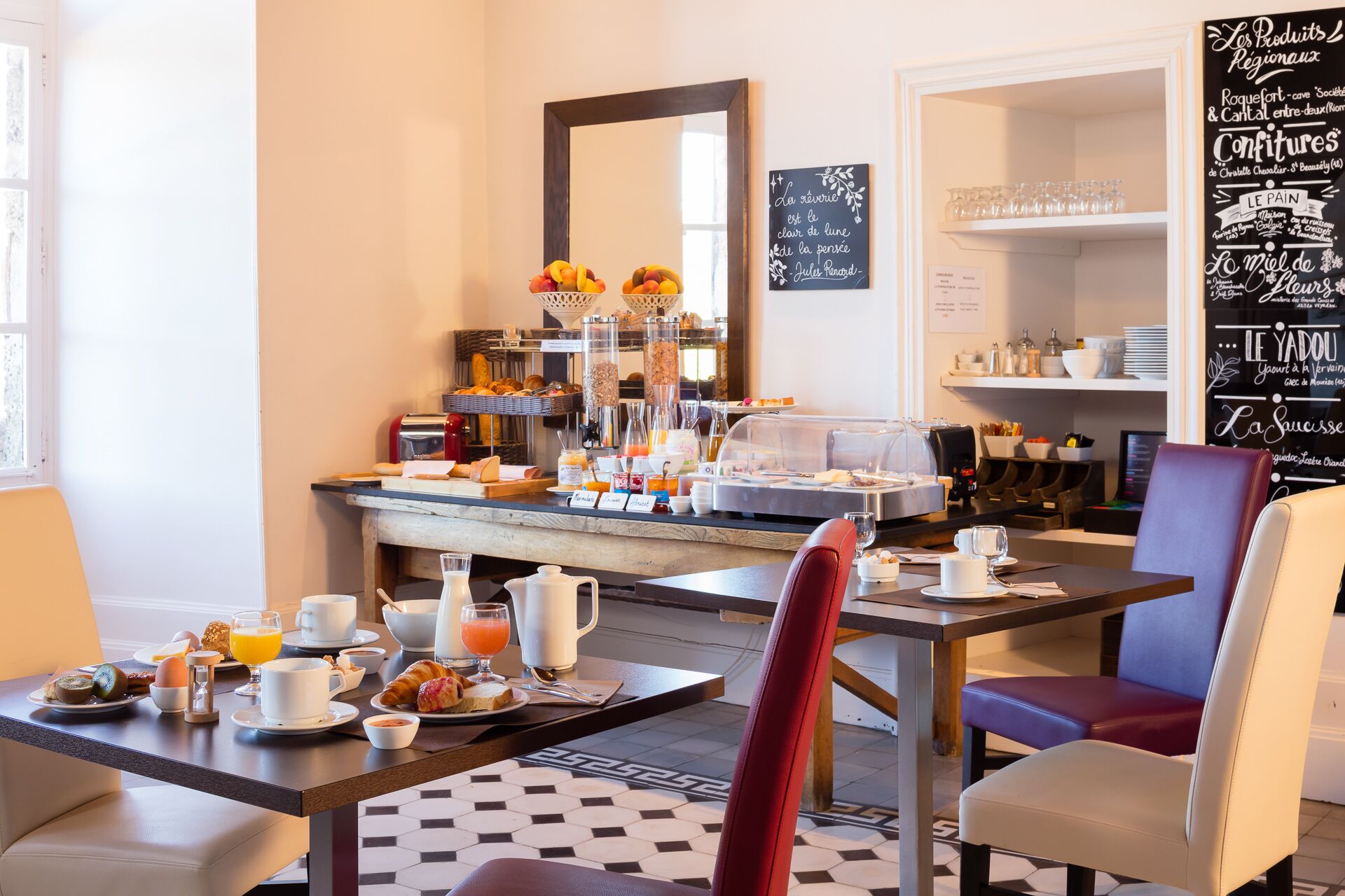 daily buffet breakfast (eur 17 per person)