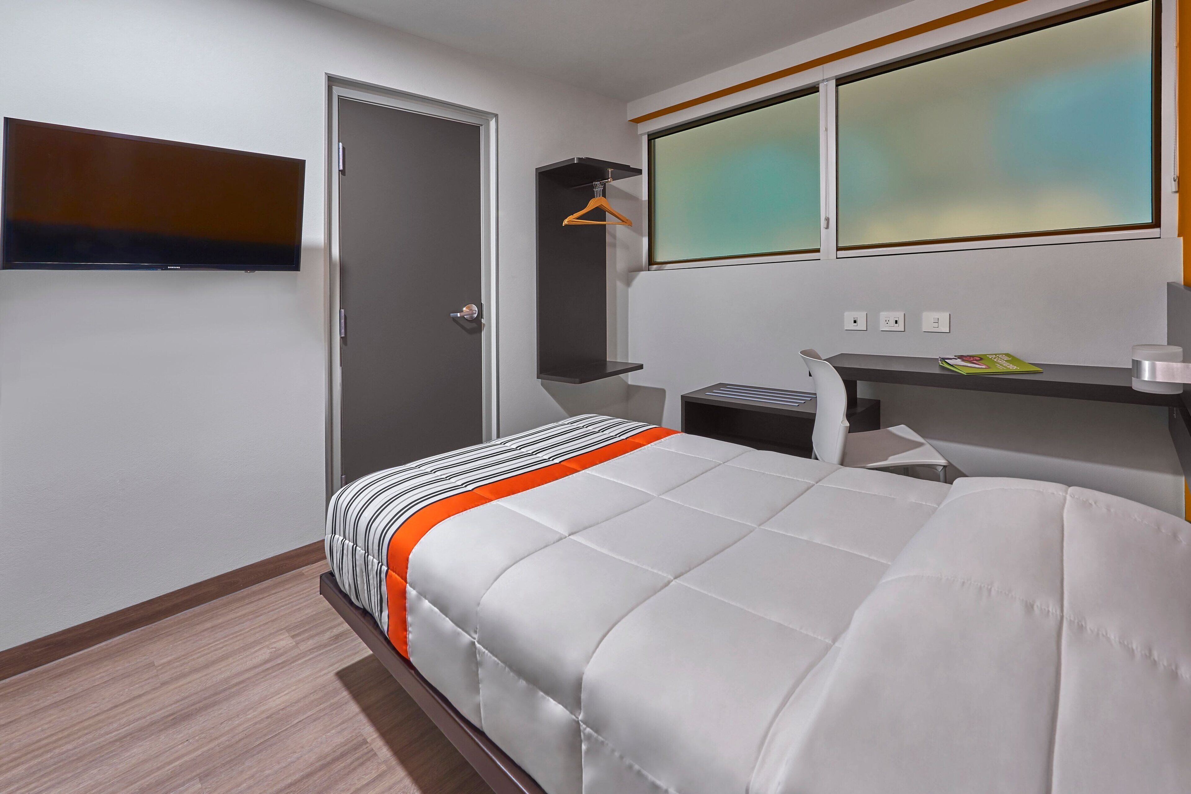 desk, blackout curtains, iron/ironing board, free wifi