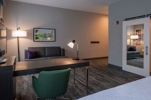 Studio, 1 King Bed, Accessible (Roll-In Shower) | Blackout drapes, cribs/infant beds, rollaway beds, free WiFi - Hampton Inn & Suites Winston-Salem Downtown (Winston-Salem)