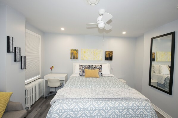 Premium bedding, memory-foam beds, individually decorated