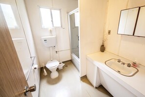 Room in Mountain Rivers Lodge | Bathroom | Shower, free toiletries, towels - Mountain Rivers Tourist Park - Rawson (Rawson)