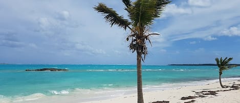 Sur la plage, chaise longue, serviettes de plage