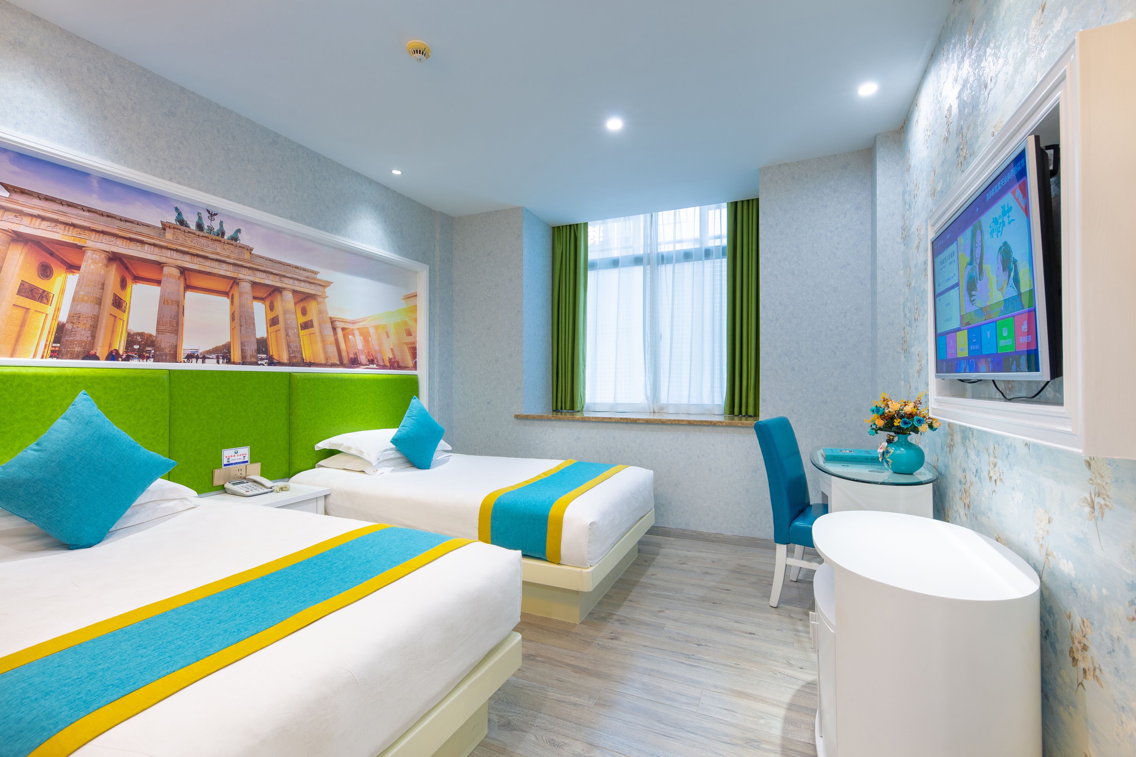 Economy Double or Twin Room, 2 Twin Beds | View from room