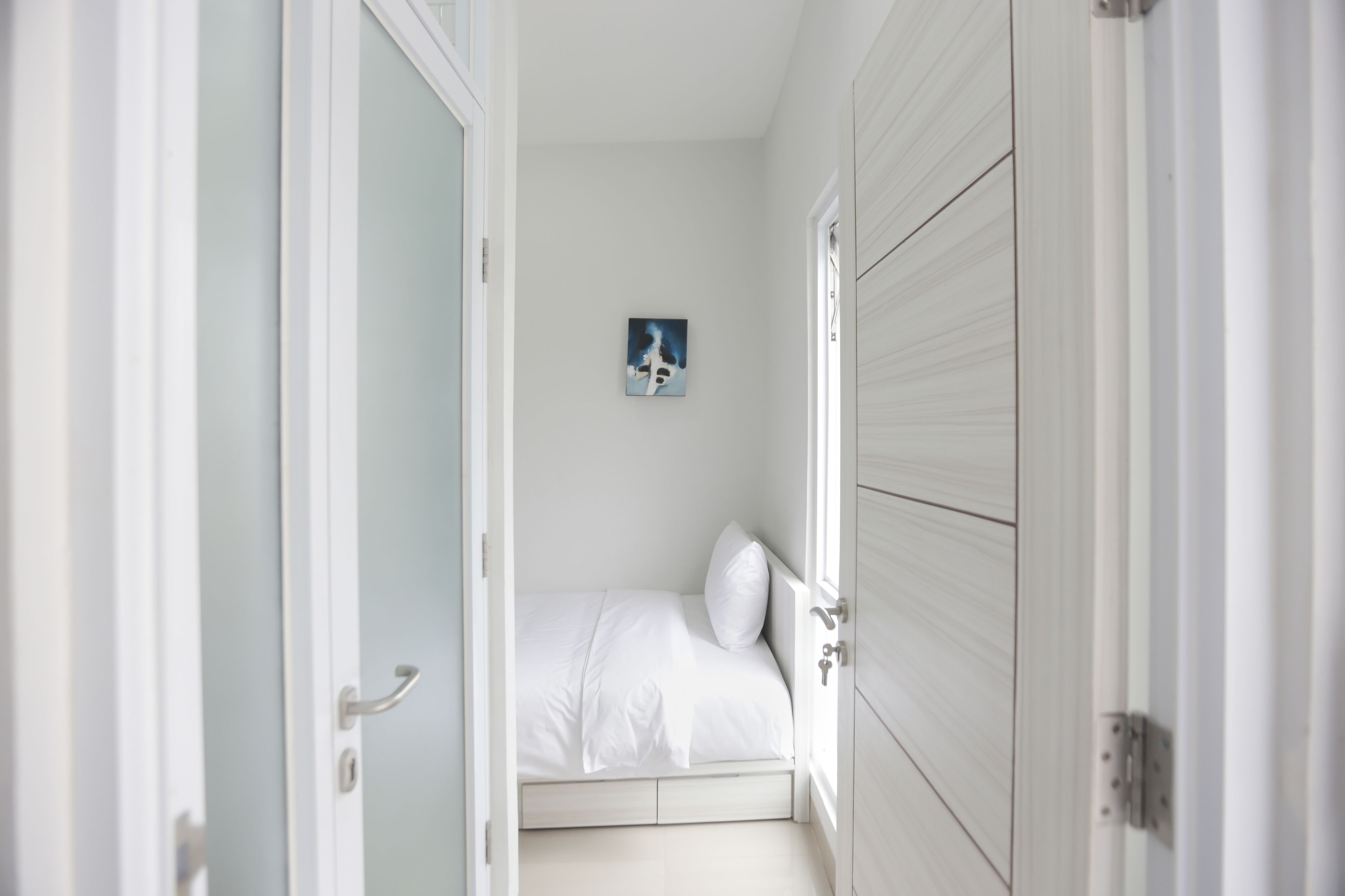 Phòng đơn Tiêu chuẩn, 1 giường đơn lớn, phòng tắm riêng, quang cảnh thành phố | Bộ đồ giường cao cấp, chăn bông, nệm Select Comfort 