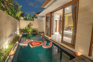 Villa, 1 habitación, piscina privada (Honeymoon Package) | Ropa de cama de alta calidad, caja fuerte, sistema de insonorización