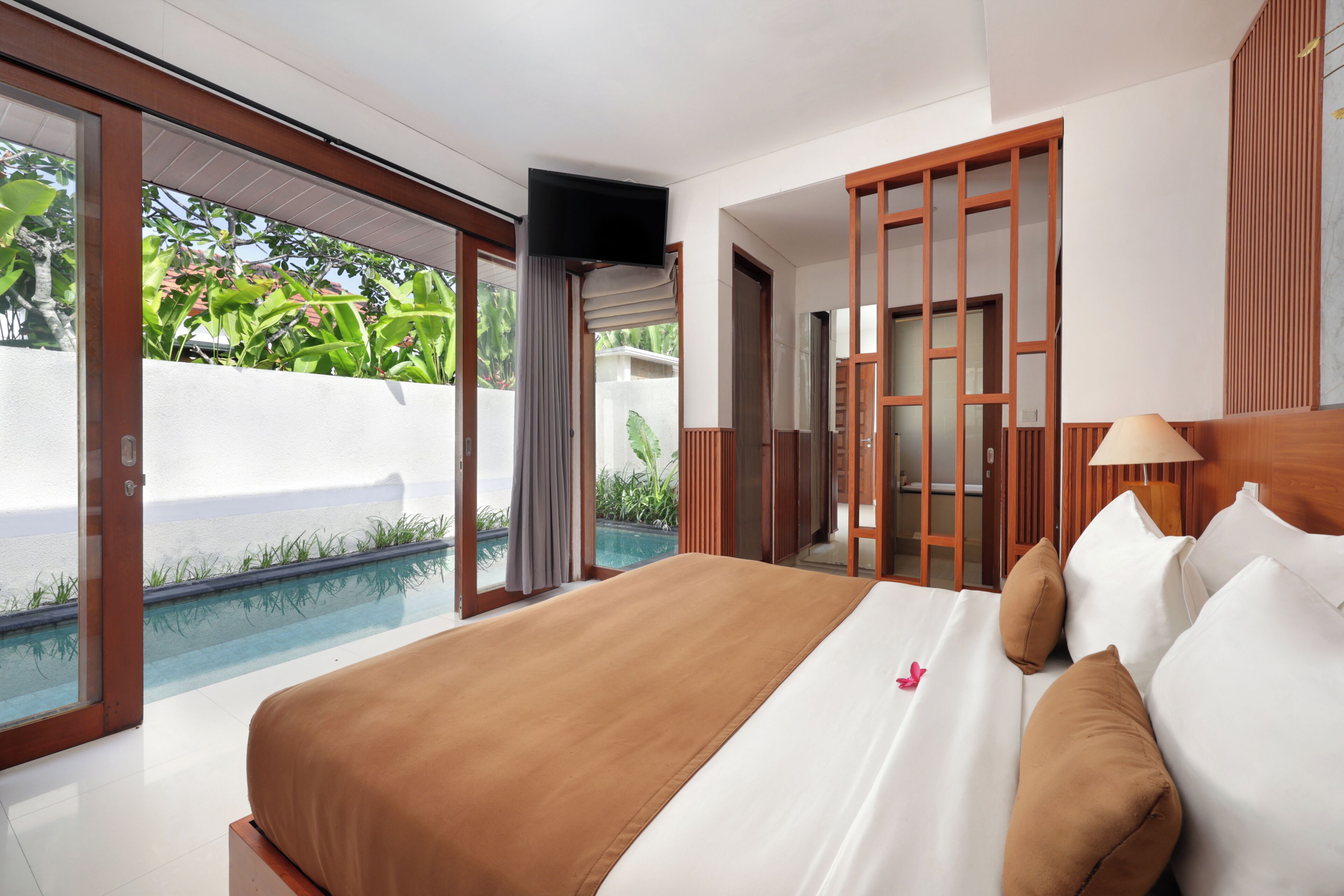 Vila luxo, 1 quarto, piscina particular | Roupas de cama premium, cofres nos quartos, quartos à prova de som