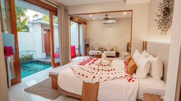 Exo Villa, 1 Bedroom | Peralatan tempat tidur premium, peti besi dalam bilik, kalis bunyi