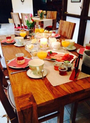 Daily local cuisine breakfast (EUR 11.50 per person)