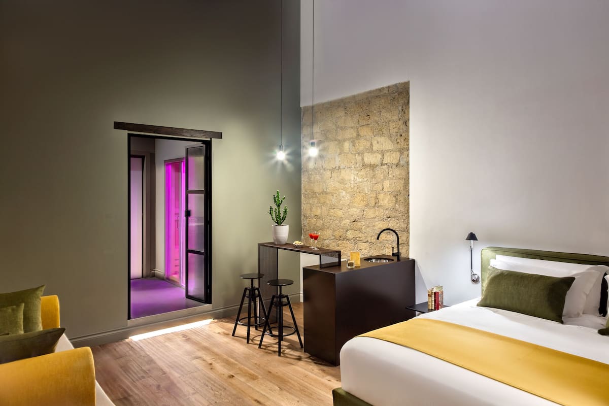 Suite, Sauna (Minerva) | 1 bilik tidur, cadar Frette Itali, peralatan tempat tidur premium