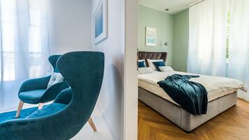 2 habitaciones y sábanas de algodón egipcio