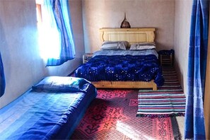 Desk, free WiFi, bed sheets