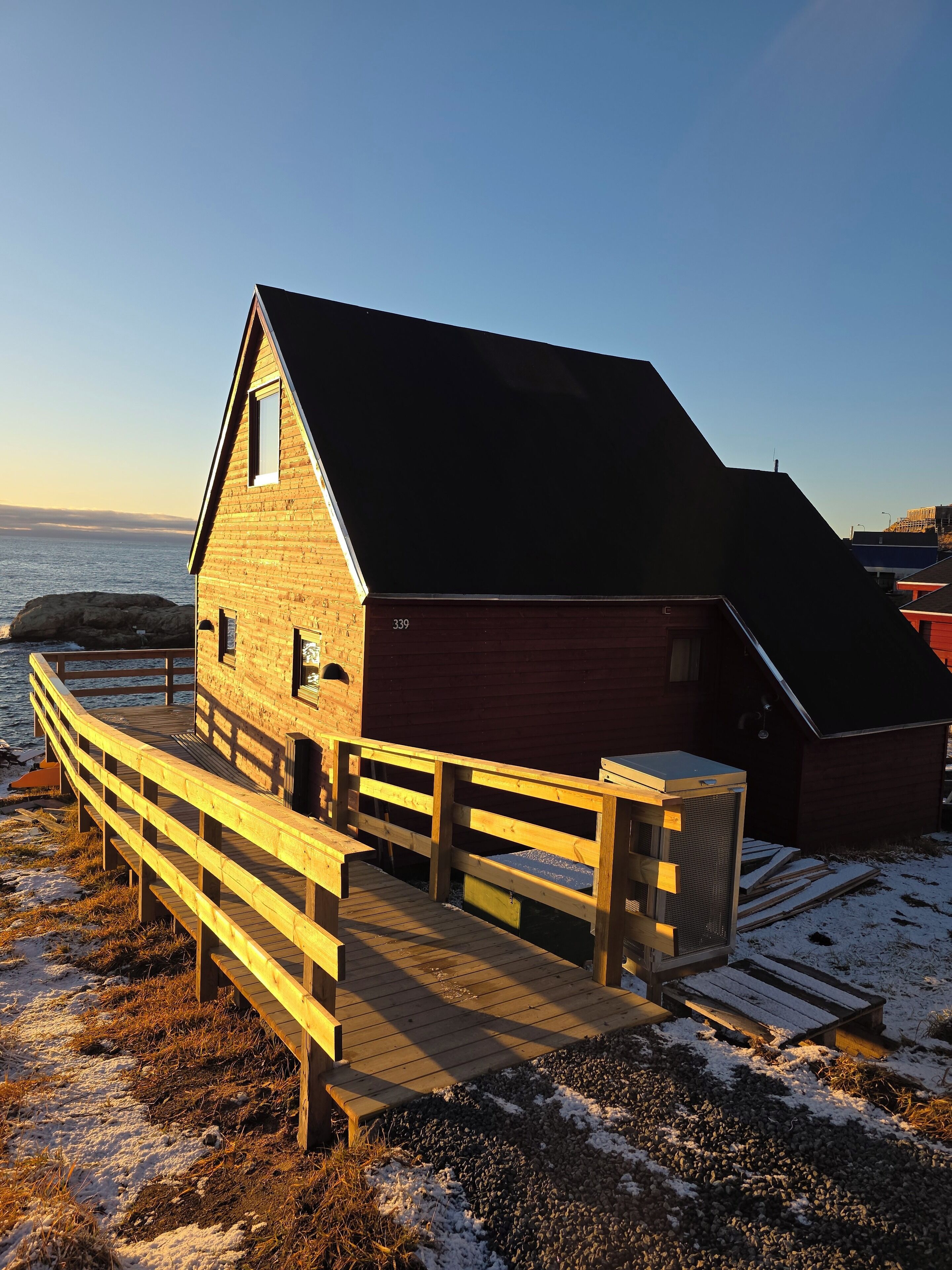 Familiehus, 2 soverom, terrasse, havutsikt | Terrasse/patio